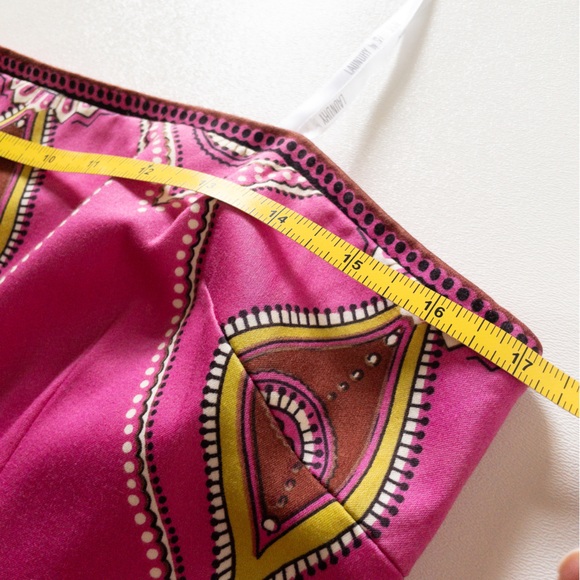 Vintage Laundry by Shelli Segal Pink Strapless Dress 90s SZ  8 Paisley Retro - Picture 5 of 14